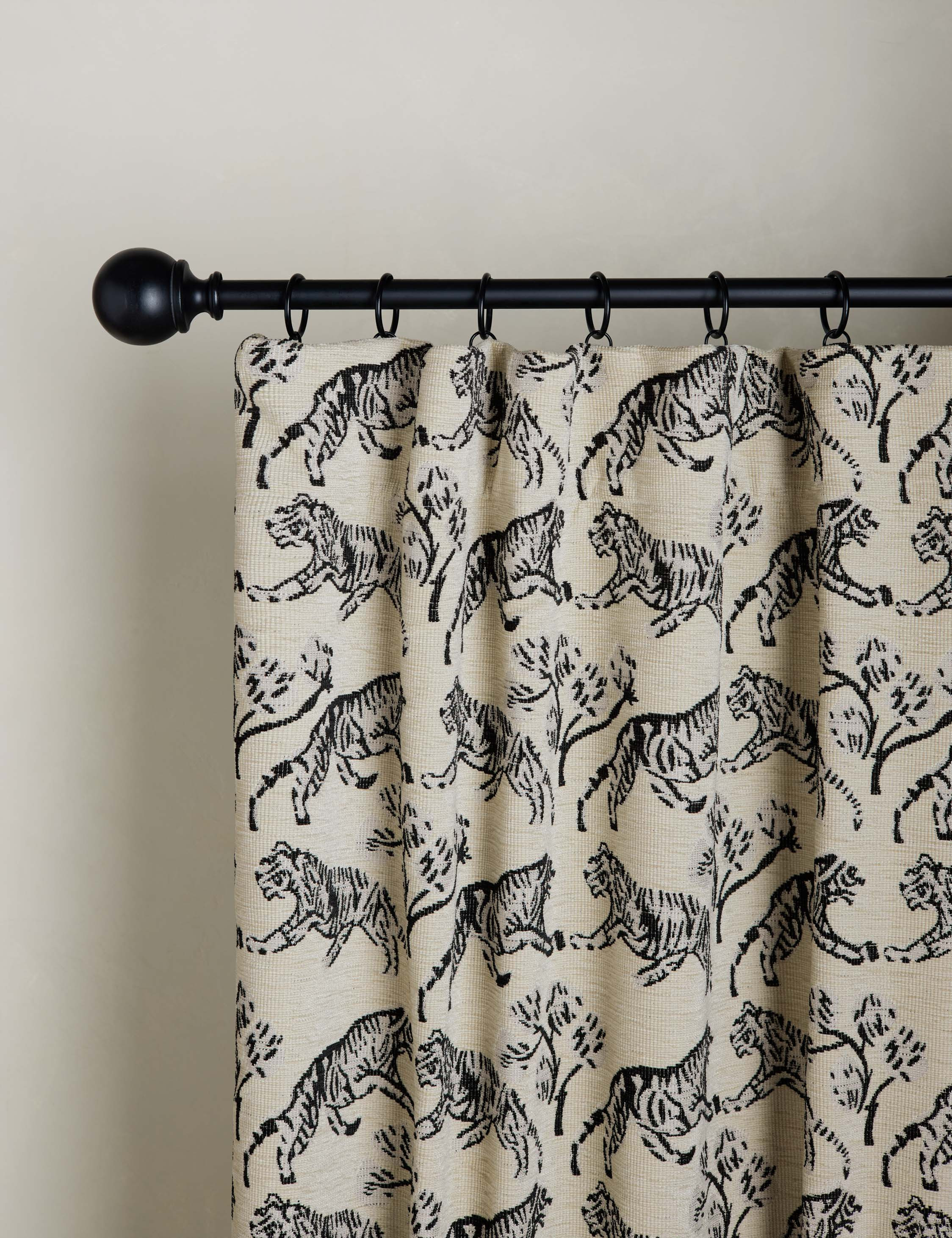 Tiger Jacquard Curtain Panel | Lulu and Georgia 