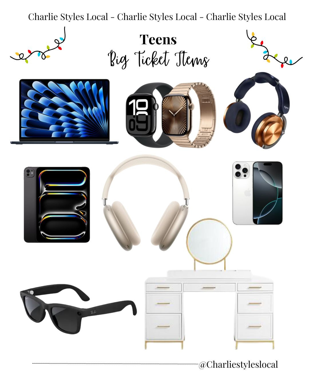 Teen Big Ticket Items! For our little bougie besties

#holiday #biggifts #apple #vhr #bose #headphone #iphone #vanity #macbook 

 #LTKGiftGuide #LTKHoliday #LTKFamily