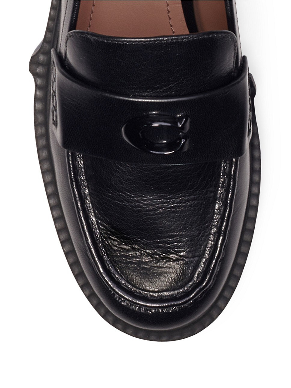 COACH Leah Leather Lug-Sole Loafers | Saks Fifth Avenue