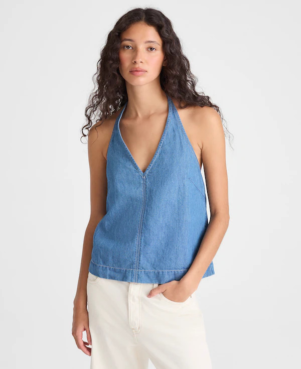 Denim Halter Shell Top | Madewell