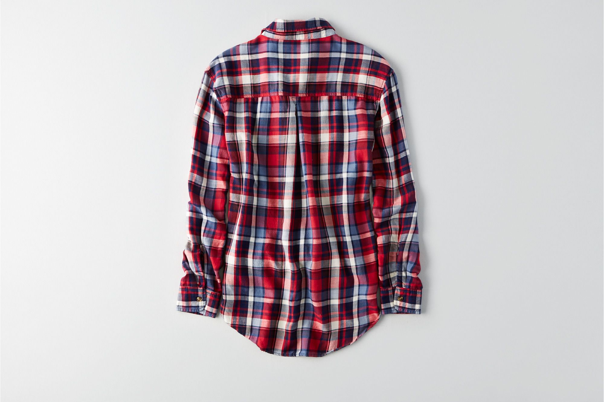 AEO Oversized Flannel Shirt, Burgundy | American Eagle Outfitters (US & CA)