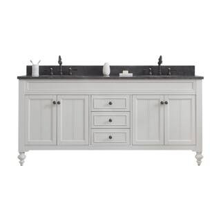 Water Creation Potenza 72 in. W Bath Vanity in Earl Grey with Blue Limestone Vanity Top in Black ... | The Home Depot