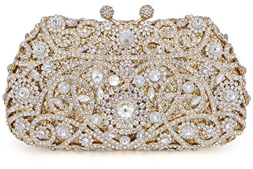 MOSSMON Formal Rhinestone Crystal Clutch Evening Wedding Bag For Women: Handbags: Amazon.com | Amazon (US)