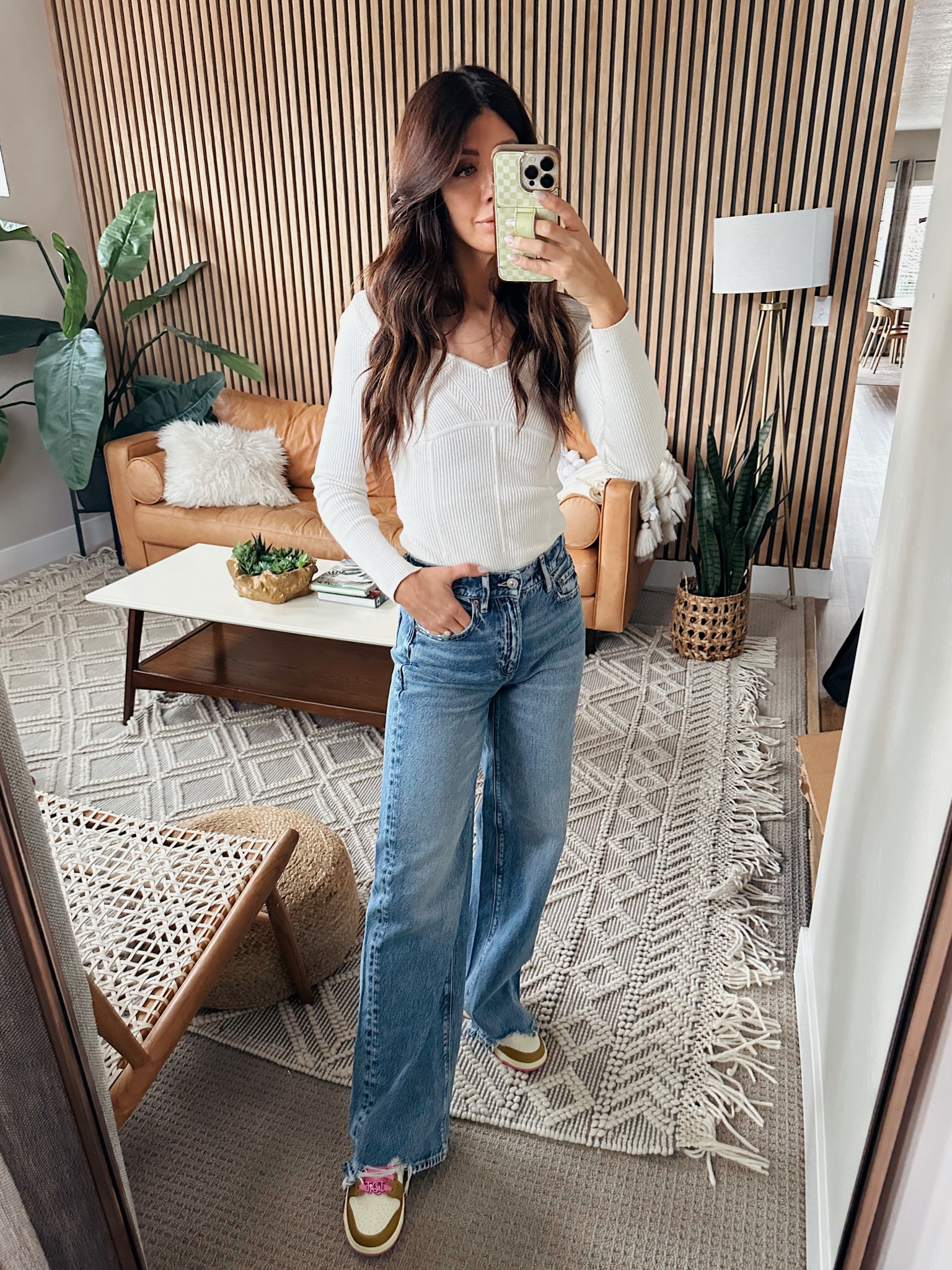 Todays look and I found the best jeans ever for only $45! I have the 00 regular (size down a size)! #americaneagle #jeans #springdenim 

#LTKstyletip #LTKsalealert #LTKfindsunder50