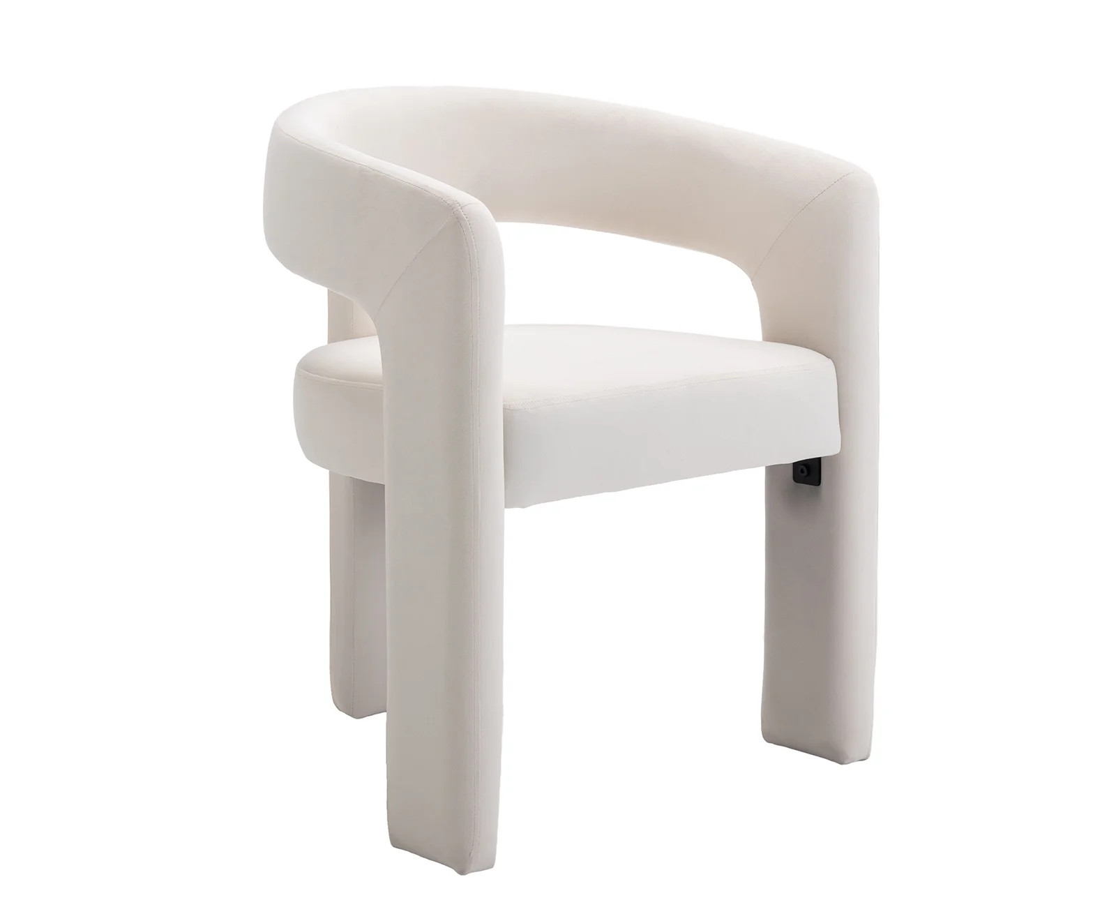 Guyou Modern Velvet Upholstered Dining Chair, Cute Barrel Side Armchair Kitchen Chair with Armres... | Walmart (US)