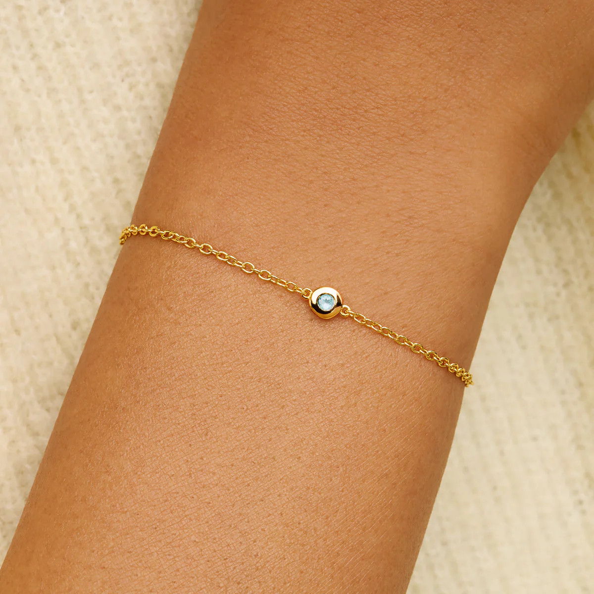 Fine Molten Birthstone Bracelet (Gold) | Abbott Lyon