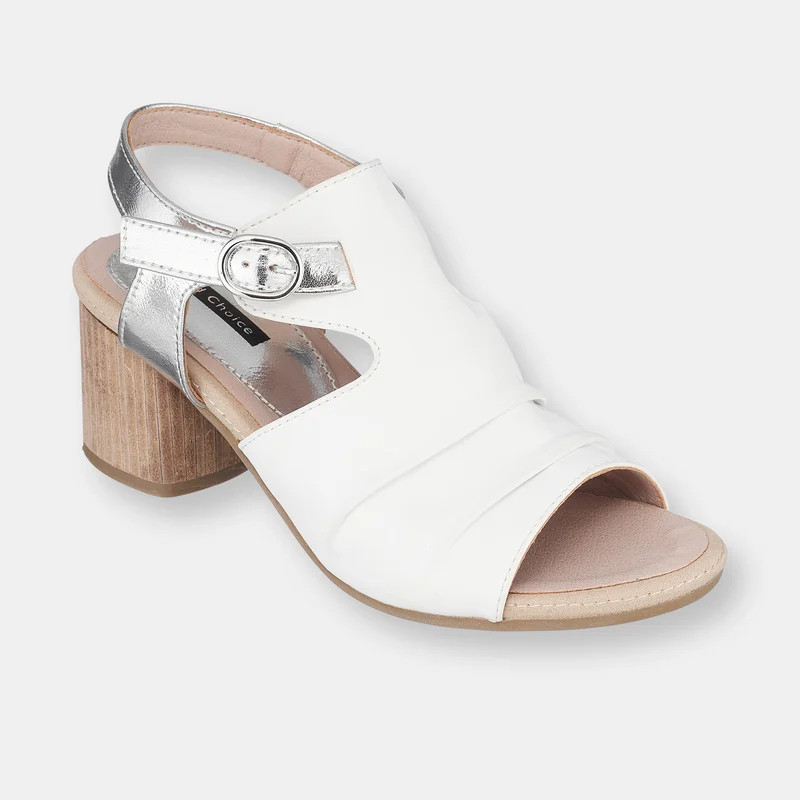 GC SHOES Kisha White Heeled Sandals - White - 6.5 | Verishop