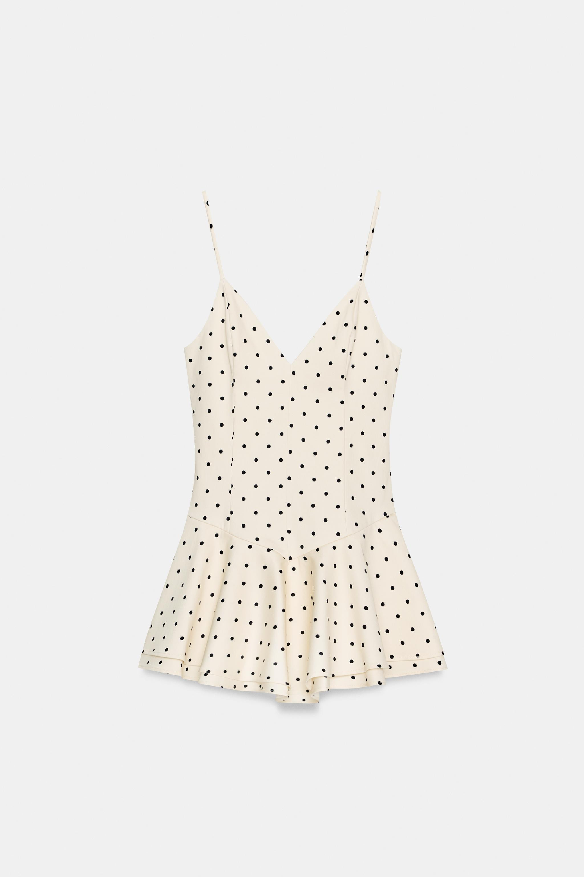 SHORT POLKA DOT JUMPSUIT DRESS | Zara UK