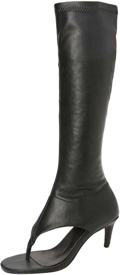 Maiyang Women Open Toe Thong Sandal Boots Kitten Low Heel Knee High Boots Stylish Side Zipper Par... | Amazon (US)