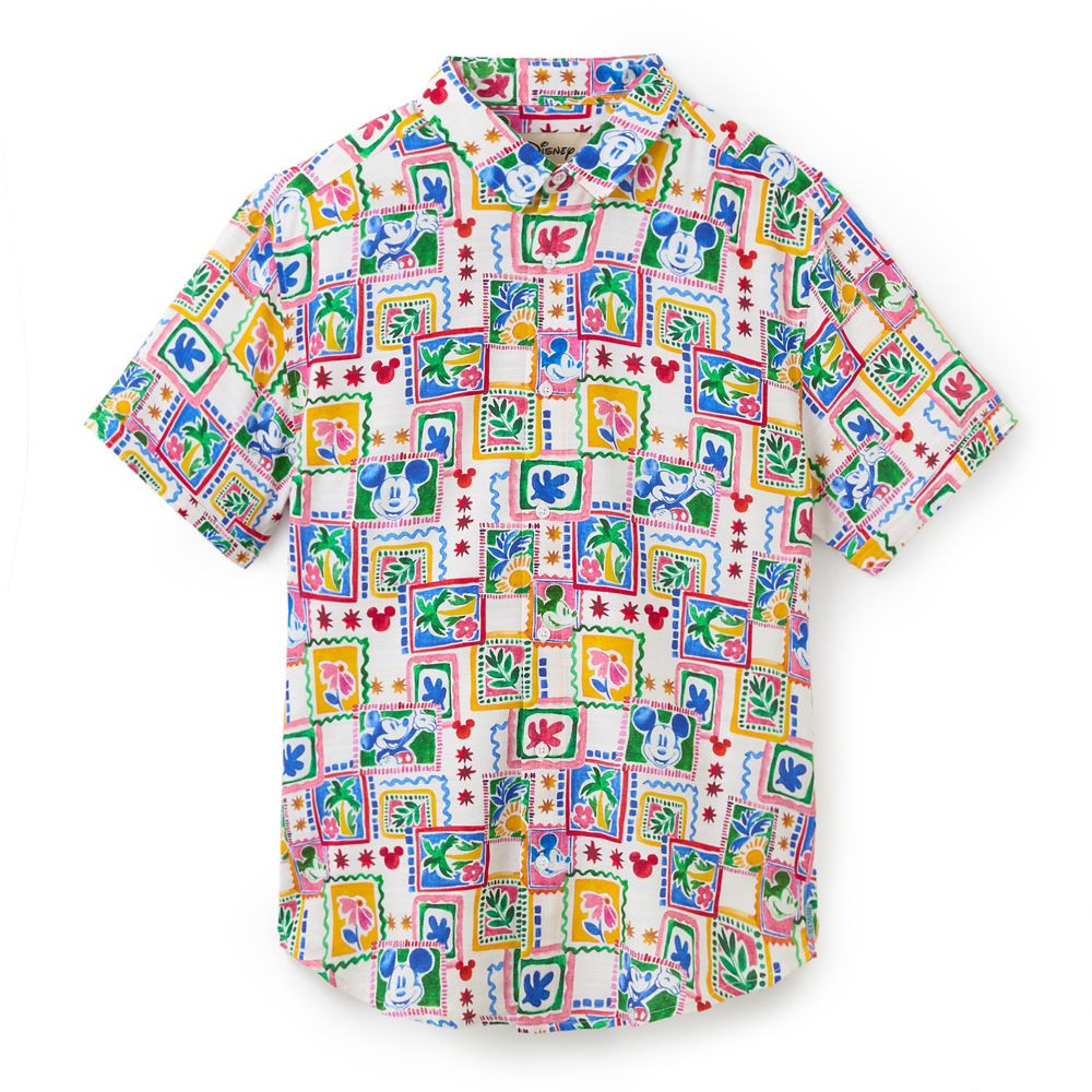 Mickey Mouse Tropical Watercolor Button Down Shirt for Men by RSVLTS – Exclusive | Disney Store