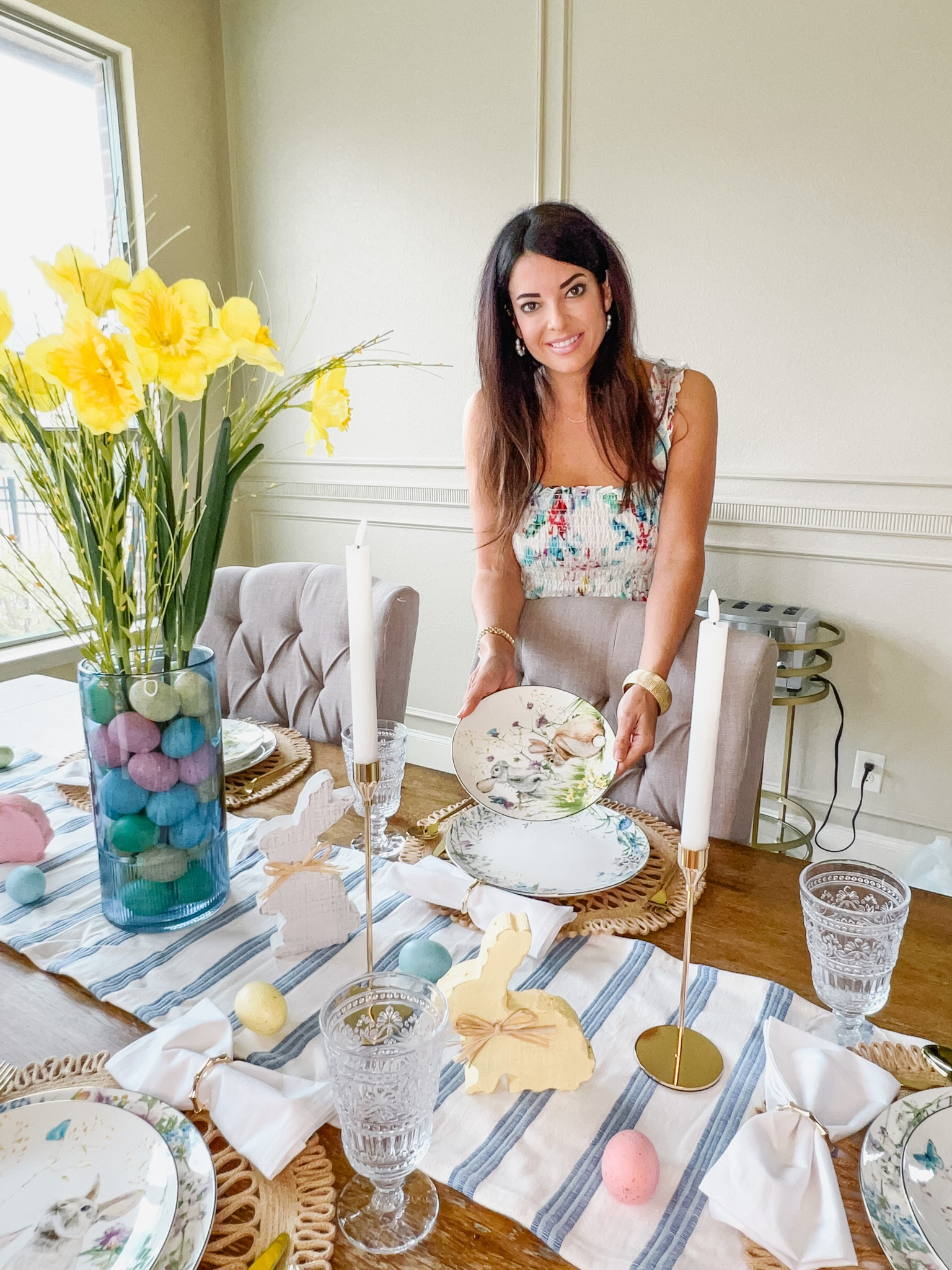 Easter decor tablescape inspo 

#LTKhome #LTKSeasonal #LTKfamily