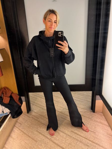 Highly recommend Abercrombie activewear. This lightweight zip hoodie is so soft and yummy. Love the cinch cord at bottom, higher collar and soft hood. These high waisted flare workout pants are also sooo cute and comfy. The top really sucks you in. Both TTS. Laura wearing a small in both. 





Activewear 


#LTKSale #LTKSeasonal #LTKfitness