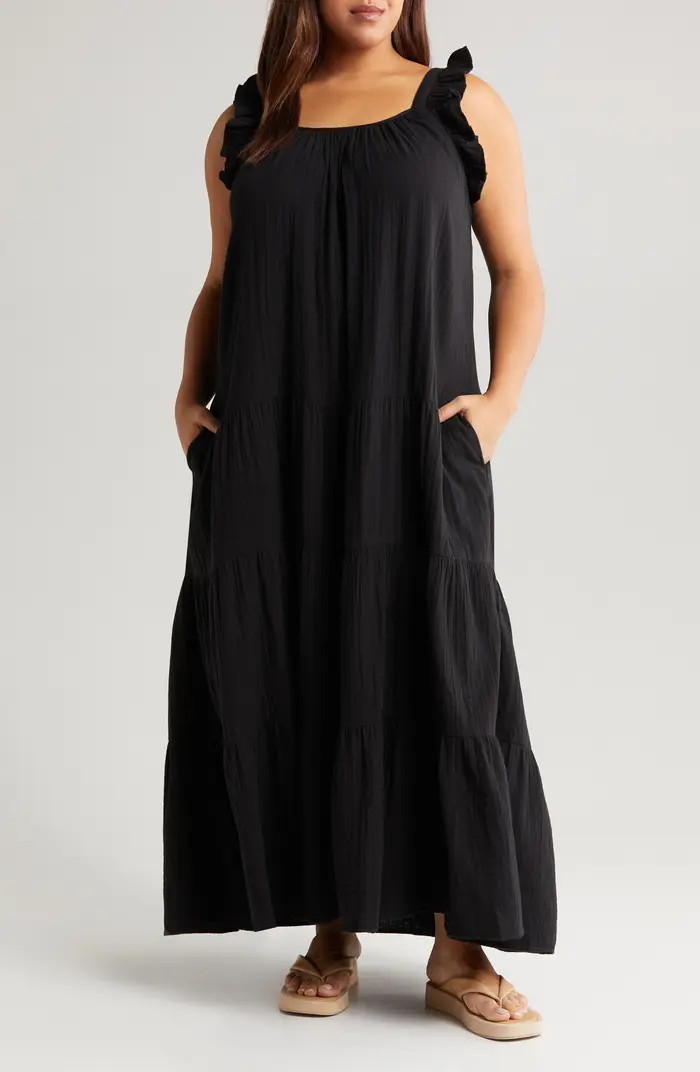 Caslon® Ruffle Strap Maxi Dress | Nordstrom | Nordstrom
