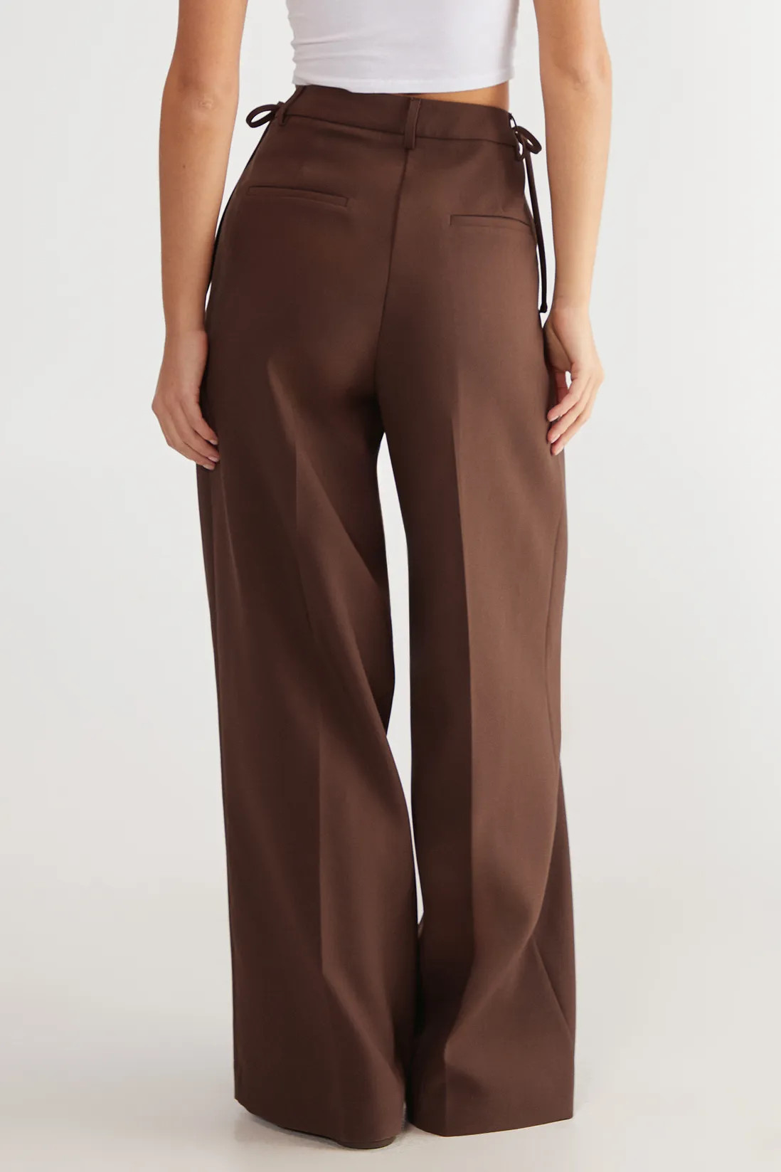 Trousers | Premium Tailored Tie Detail Trouser | NastyGal | Debenhams UK