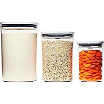 OXO Good Grips Round POP 2.0 - 3 Piece Graduated Set (1.5, 3.3, 5.2 qt included), White | Amazon (US)