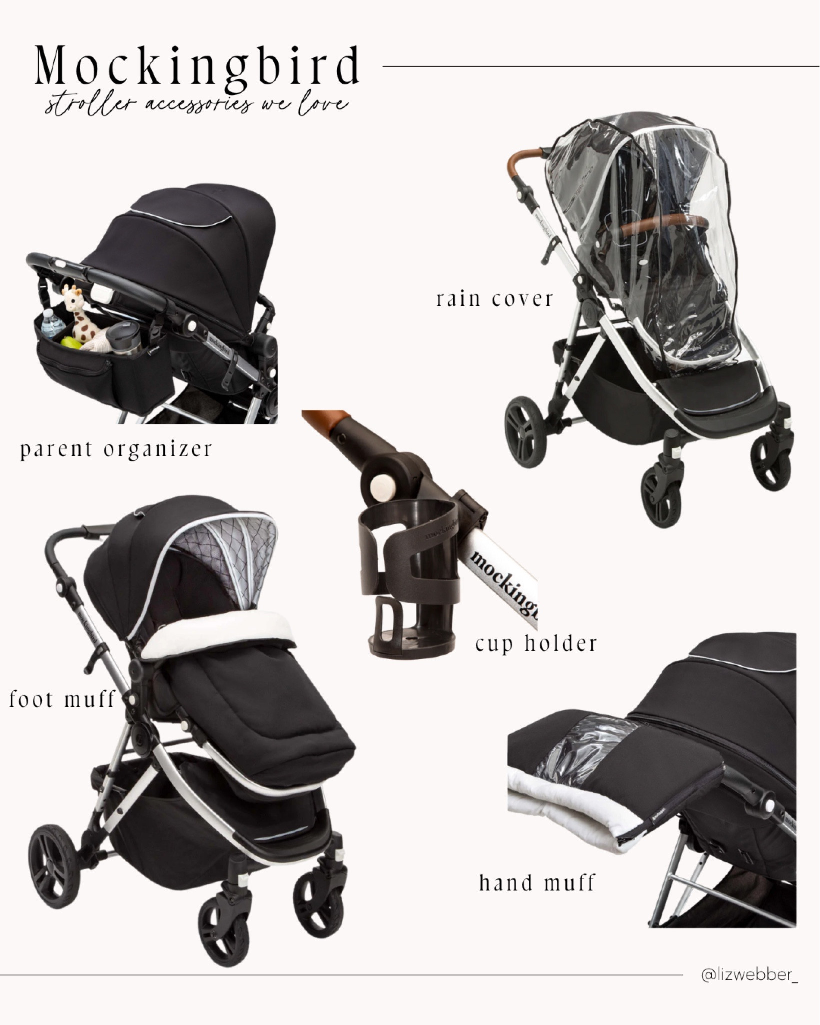 Mockingbird stroller accessories! Stroller organizer, stroller footmuff, stroller cup holder and more! Use code LIZGIFT for a free cup holder when you purchase a stroller!

#LTKbaby #LTKtravel #LTKFind