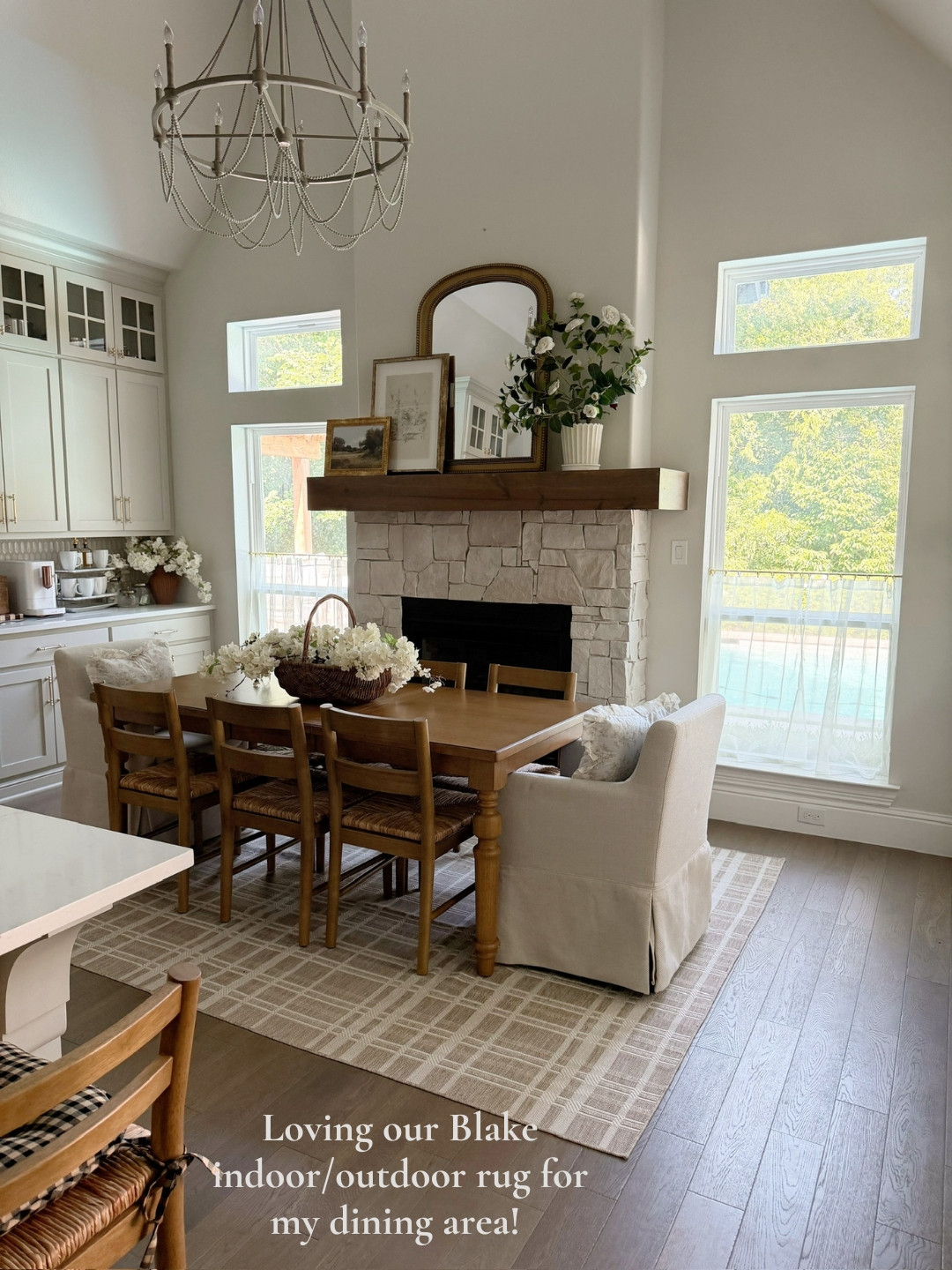 We love how our Blake indoor/outdoor rug looks in our dining area! So pretty!  

 #LTKSeasonal #LTKHome