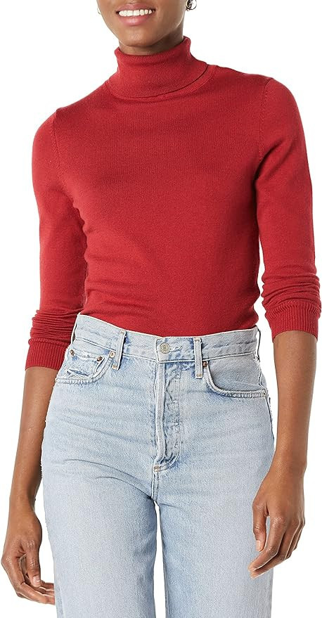 Amazon Essentials Women's Classic-Fit Lightweight Long-Sleeve Turtleneck Sweater (Available in Pl... | Amazon (US)