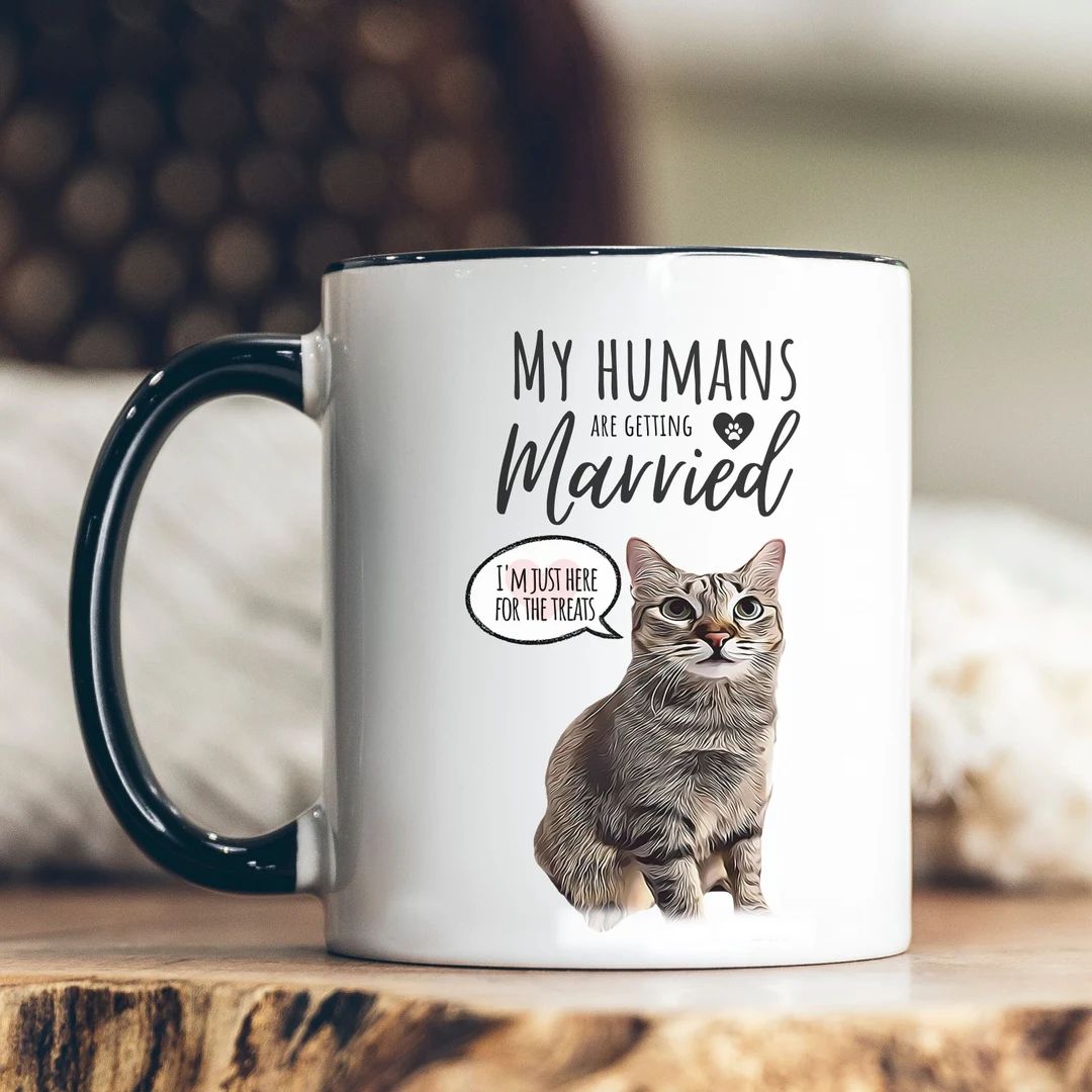 Custom Cat Engagement Mug, Dog Engagement Gift, Personalized My Humans Are Getting Married Mug, C... | Etsy (US)