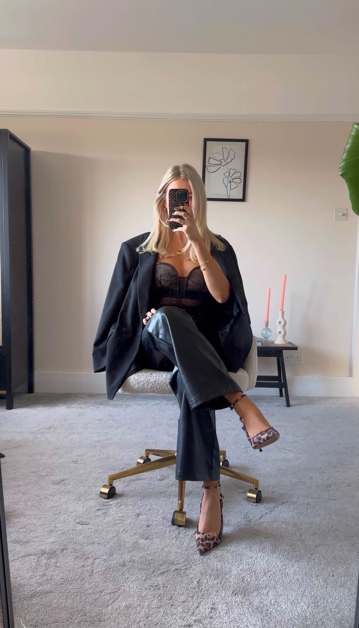 Leather Blazer and Lace Bodysuit 

Autumn Winter Style, Autumn Winter Fashion, Leather Blazer, Going Out Outfit, Leather Trousers, Leopard Print Shoes, Lace Bodysuit  

 

#LTKuk #LTKautumn #LTKwinter