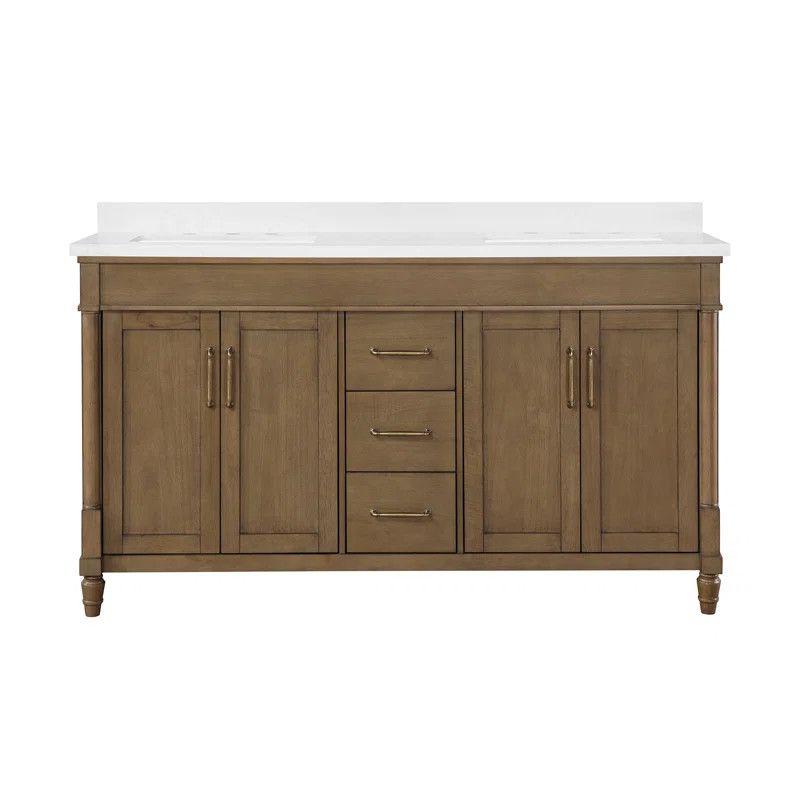 Birch Lane™ Burdick 60'' Double Bathroom Vanity with Engineered Marble Top & Reviews | Wayfair | Wayfair North America