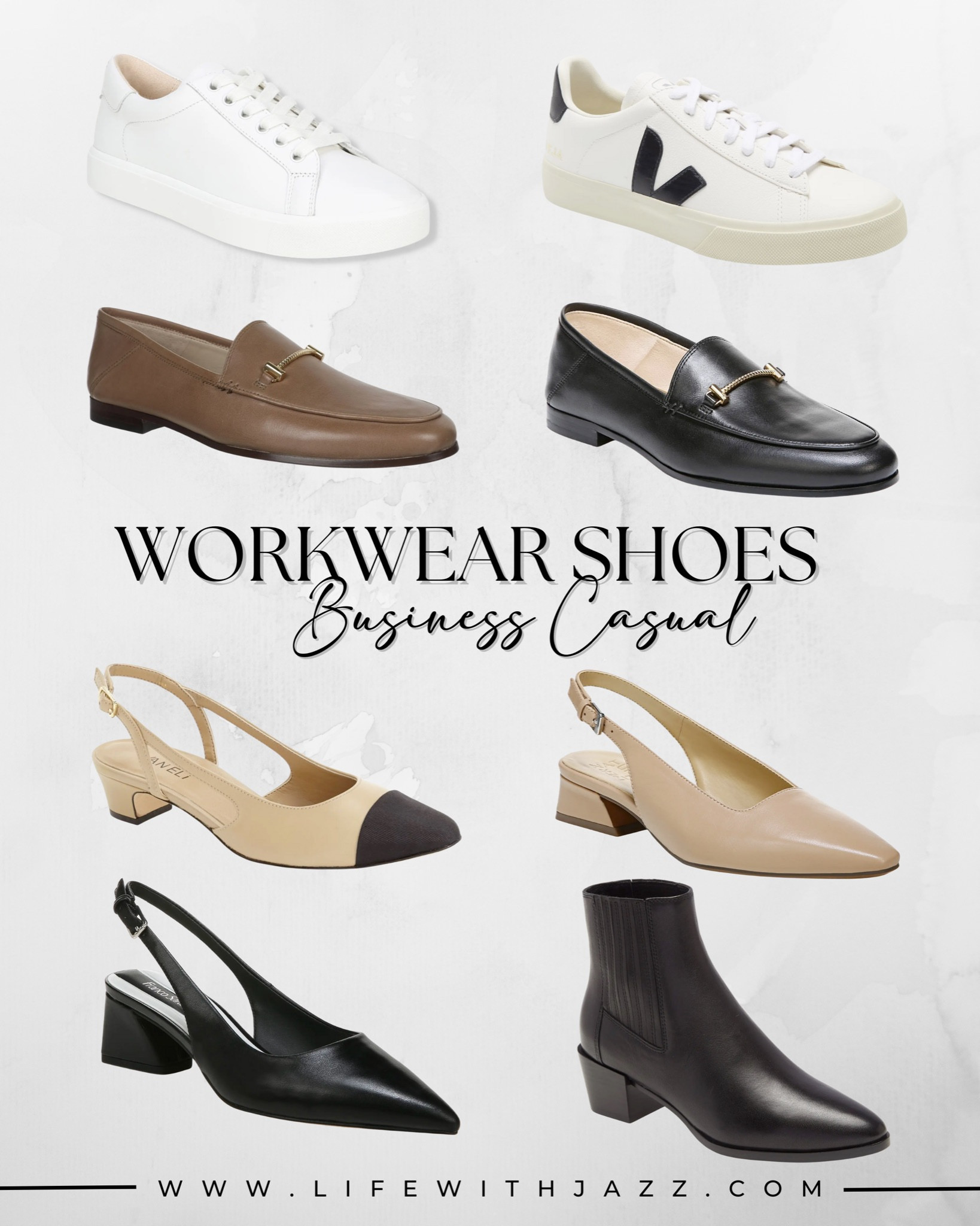 Top workwear shoe recommendations! 

Loafers - great comfy & professional shoe to have (tts for me but some people said they felt they run big)
Classic slingback heels - a great option for those who want a comfier heel option
Rover chelsea boots - tts 
White sneakers - for business casual workwear 

#LTKunder100 #LTKshoecrush #LTKworkwear