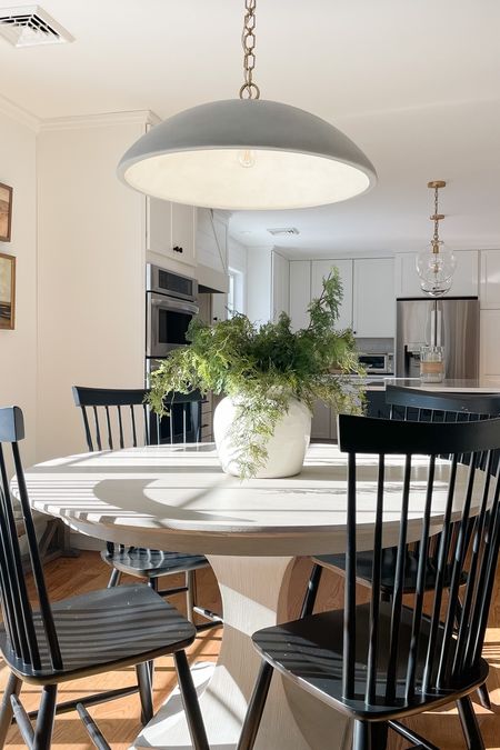 Dining room decor, pendant light, dining chairs, wall art, winter faux stems vase

#LTKstyletip #LTKhome