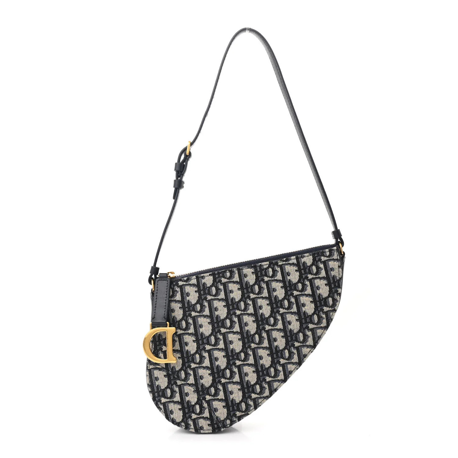 Oblique Saddle Rodeo Pouch Navy Blue | FASHIONPHILE (US)