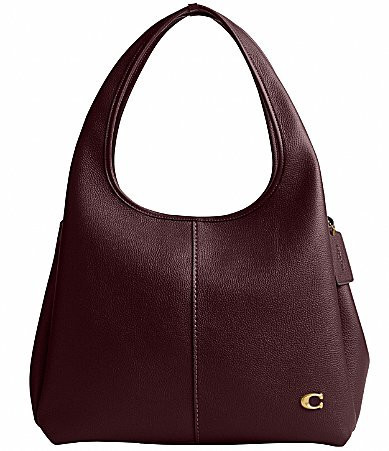 COACH Lana Pebble Leather Tote Bag - Merlot | Dillard's
