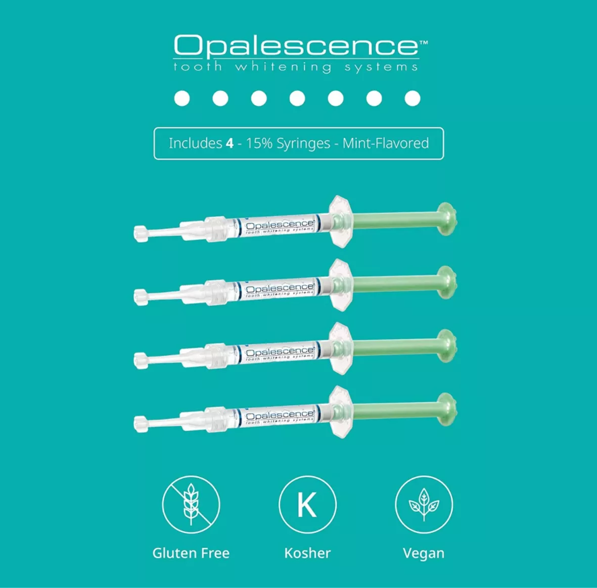 Opalescence Go 15% Teeth Whitening Trays (4 pack, Mint Flavor, Boxed)