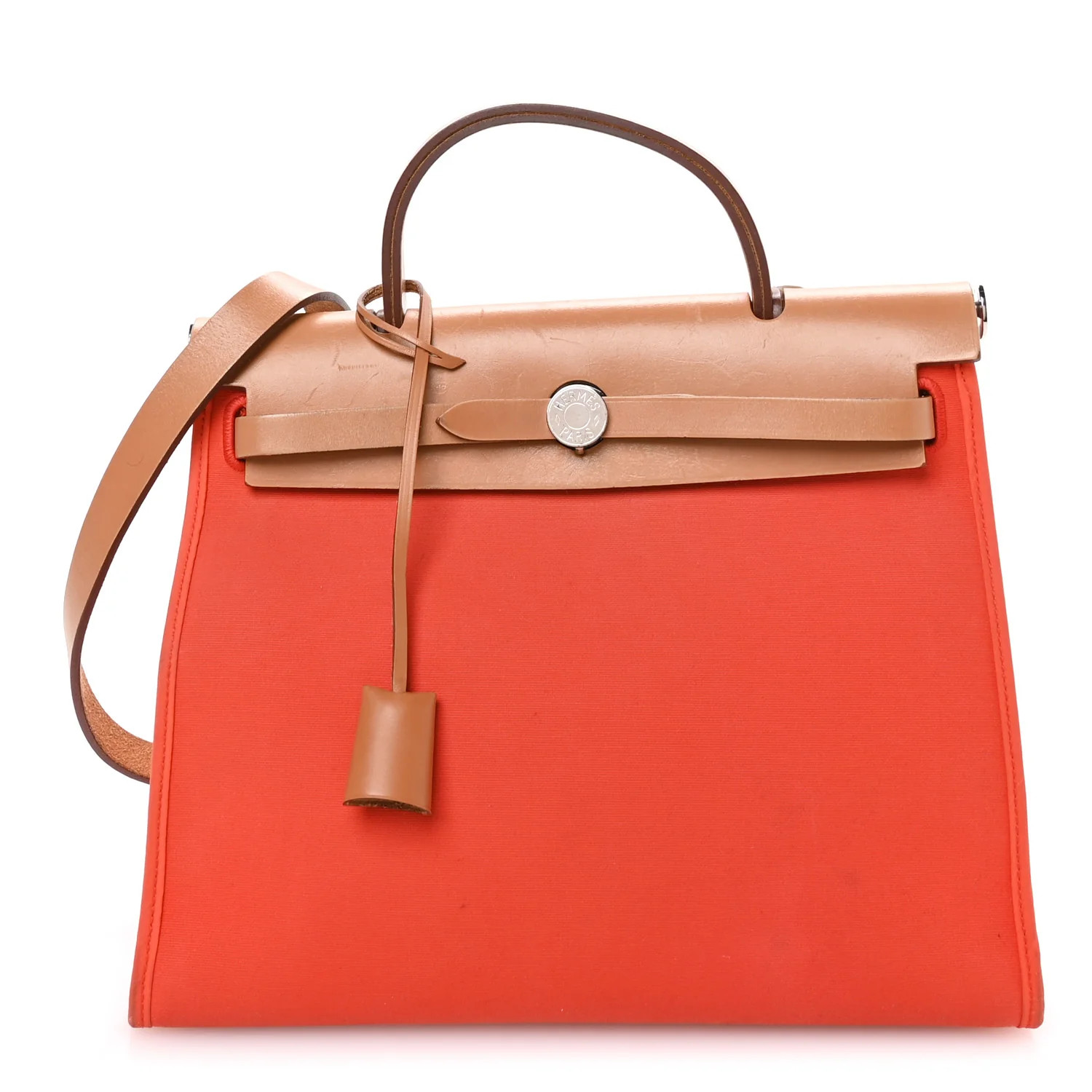 Vache Hunter Toile Herbag Zip 31 PM Capucine Fauve | FASHIONPHILE (US)