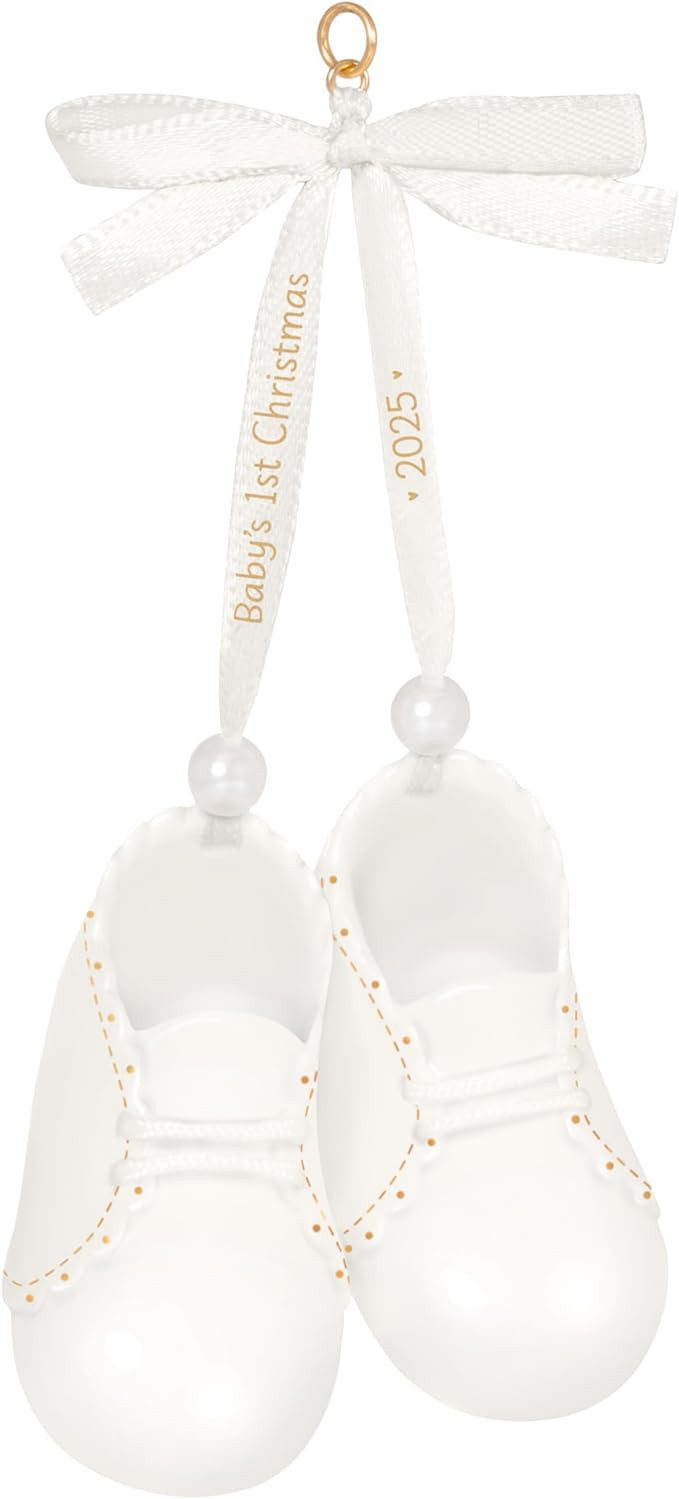 Hallmark Keepsake Christmas Ornament 2025, Baby's 1st Christmas Baby Booties 2025, Porcelain | Amazon (US)