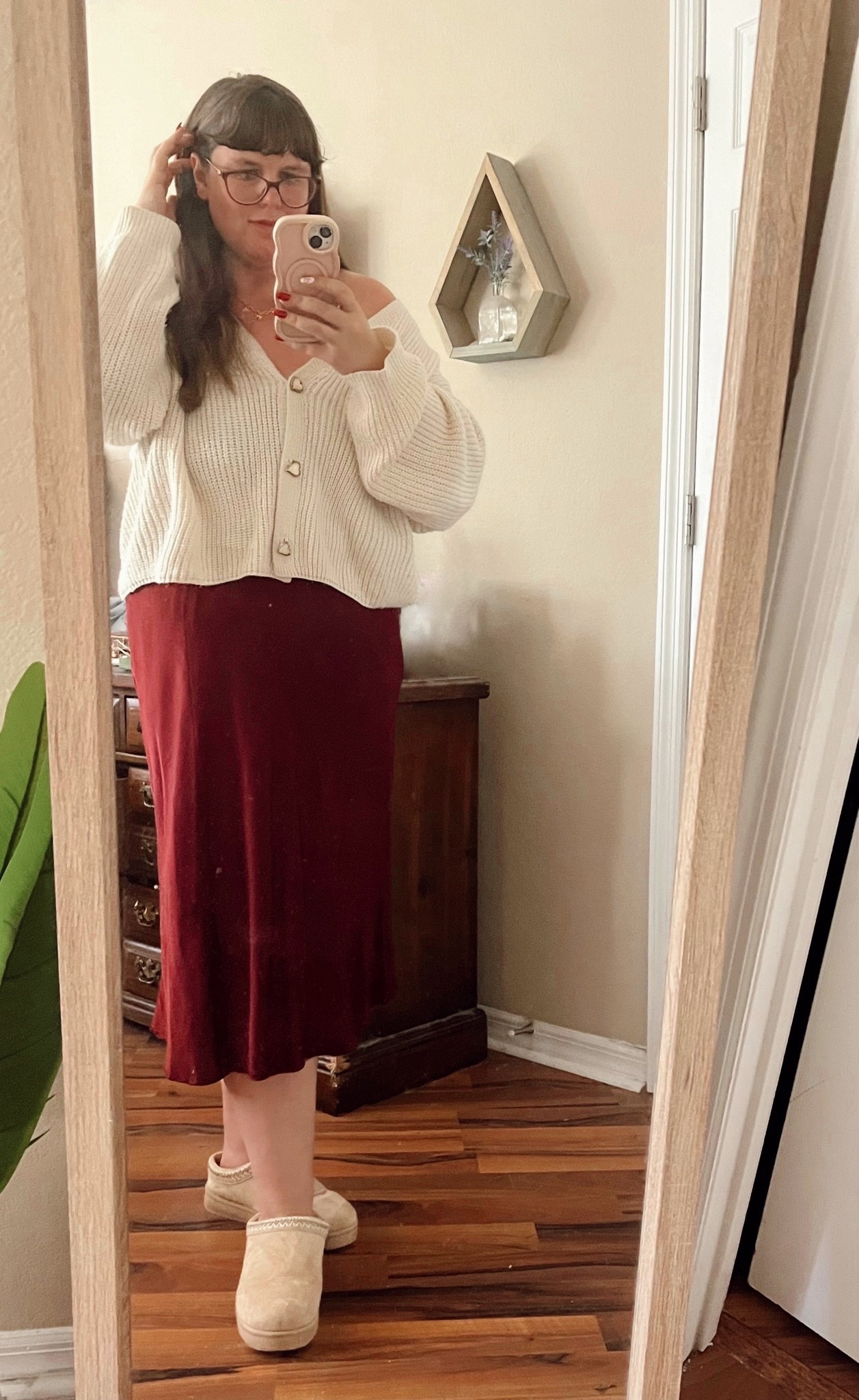 Fall OOTD 🍂 

Ltkfindsunder100 / ltkfindsunder100 / LTKshoecrush / LTKstyletip / ltkfall / LTKsalealert / fall outfit / fall outfits / plus size fall outfit / plus size fall / plus size / midsize outfit / midsize fall outfit / autumn outfit / autumn outfits / red satin midi skirt / red midi skirt / red skirt / satin skirt / satin midi skirt / sweater with heart shaped buttons / heart buttons / heart shaped buttons / cream sweater / ribbed sweater / sweater / fall sweater / white sweater / sweater top / Uggs / ugg Tasman slippers / Ugg Tasman / Uggs Tasman / uggs Tasman slippers / sale / sale alert / fall fashion / outfit if the day 

#LTKMidsize #LTKPlusSize #LTKSeasonal