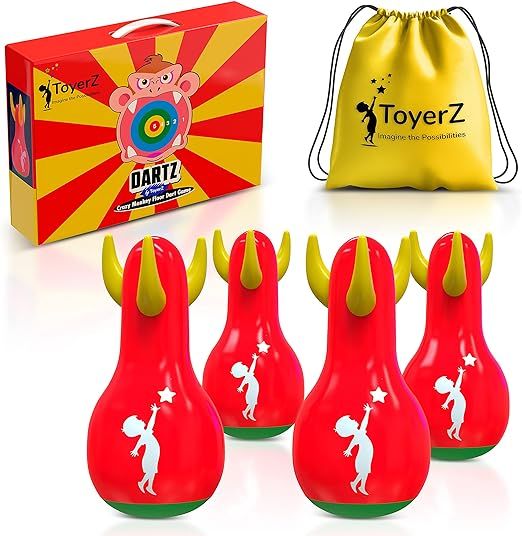 ToyerZ Inflatable Lawn Darts Outdoor Games for Kids & Adults - Family Yard Game Set with 4 Dart P... | Amazon (US)