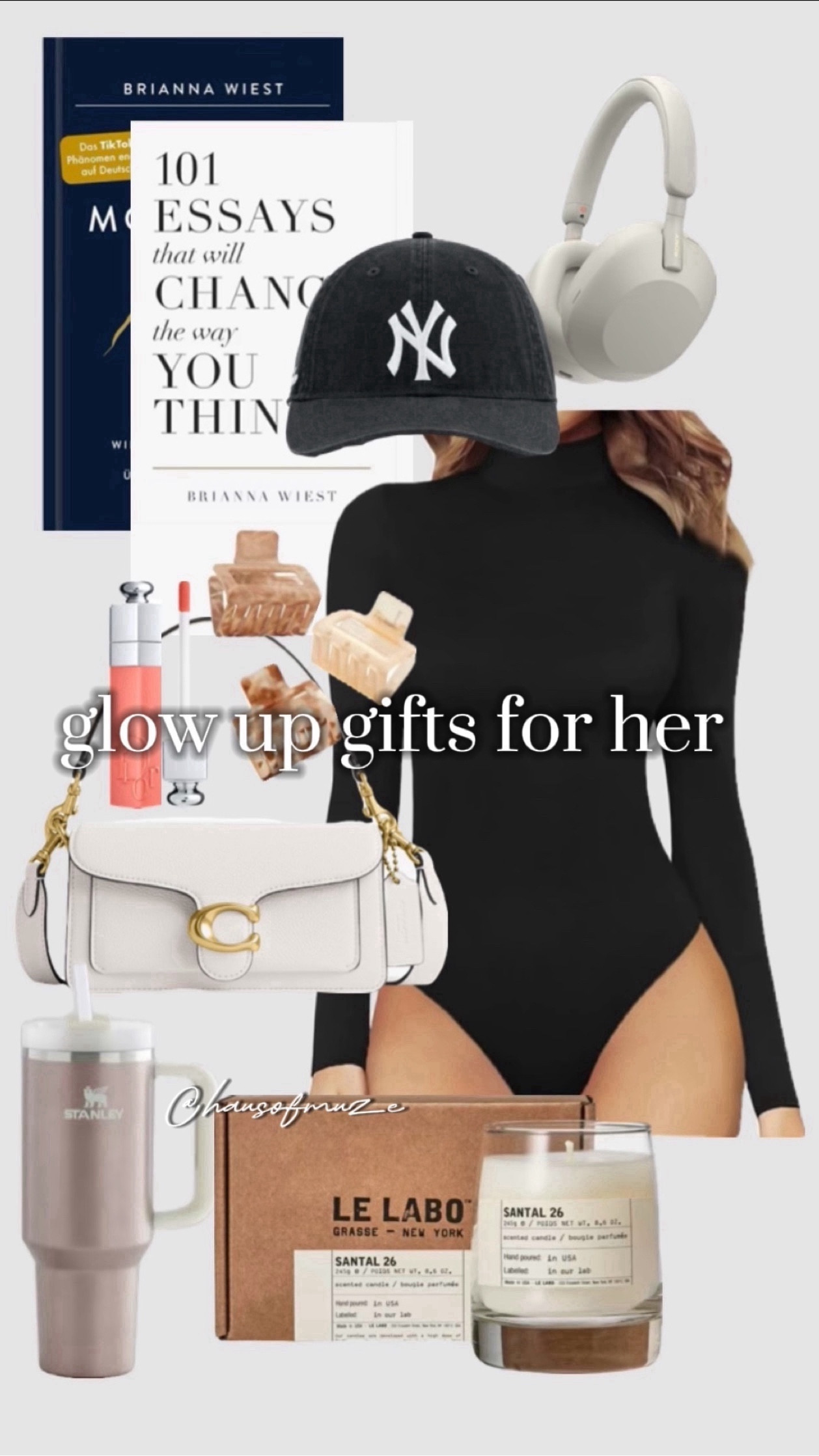 Glow up-girly gift guide✨ 
For the ladies growing and glowing and drinking their water :) 

Wireless headphones 
Coach bag
Amazon Finds
Dior lip tint
Lip gloss
Cute Hair clips 
Mindset books
Self improvement books
Dad hat
Basics bodysuit
Stanley cup
Drink flask

Nyc hat
Le Labo candles
Home decor candles
Wireless headphones
Amazon gems 

#LTKHoliday #LTKGiftGuide #LTKfindsunder100