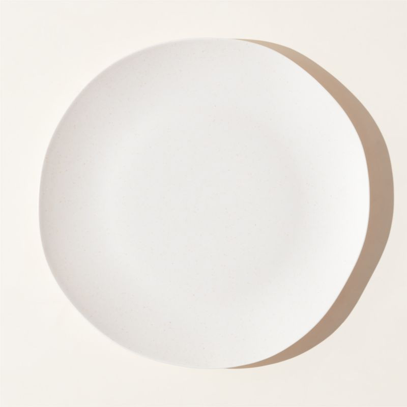 Pebble White Melamine Dinner Plate + Reviews | CB2 | CB2
