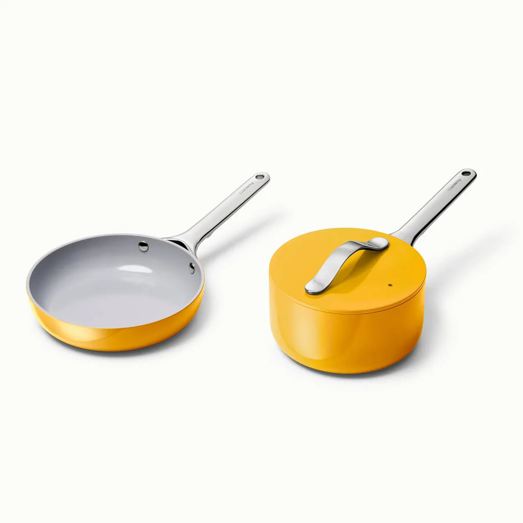Caraway 4pc Mini Fry Pan And Mini Sauce Pan Set - Marigold | REBEL (formerly Rebelstork)