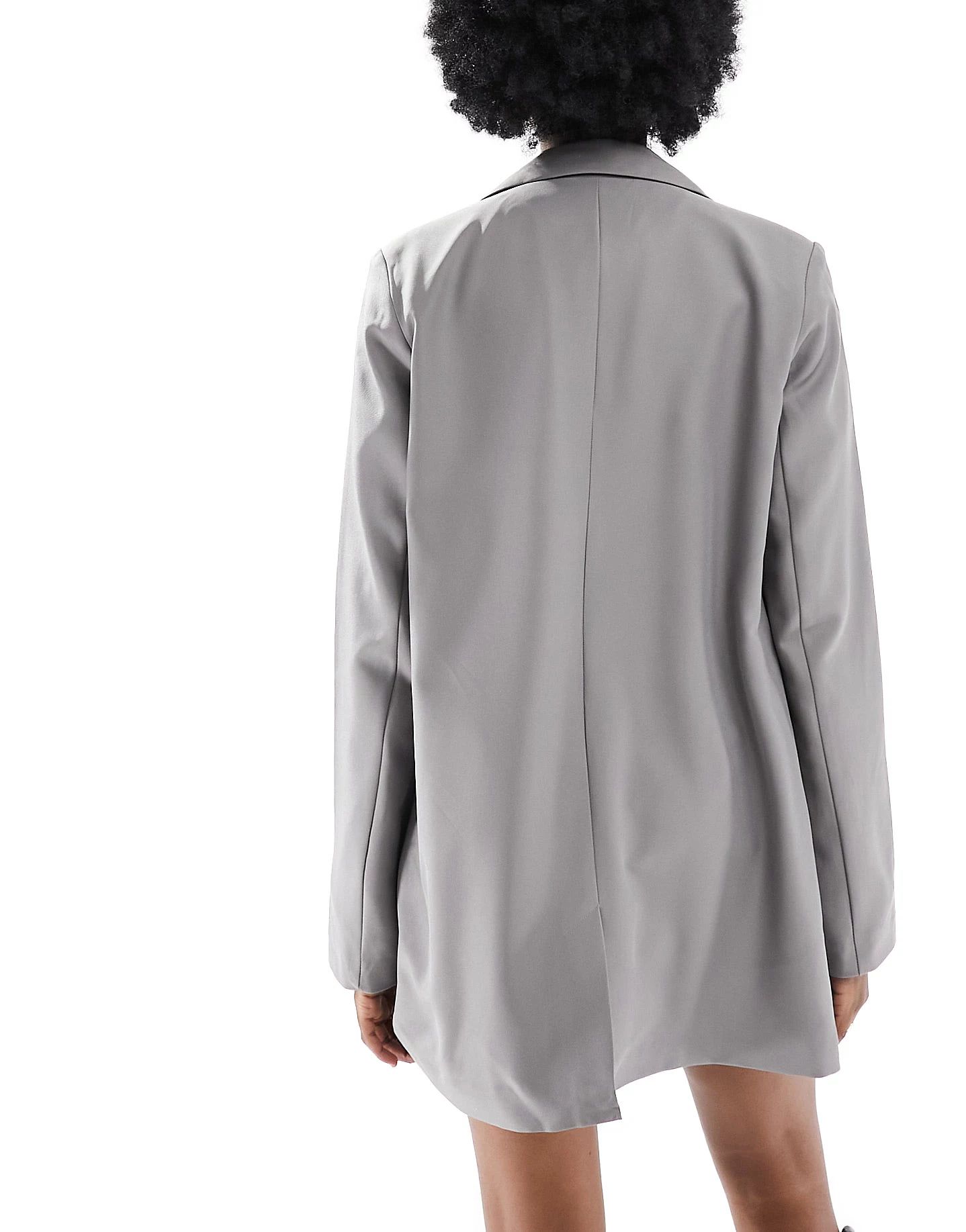 Pieces Tall oversized longline blazer in grey | ASOS (Global)