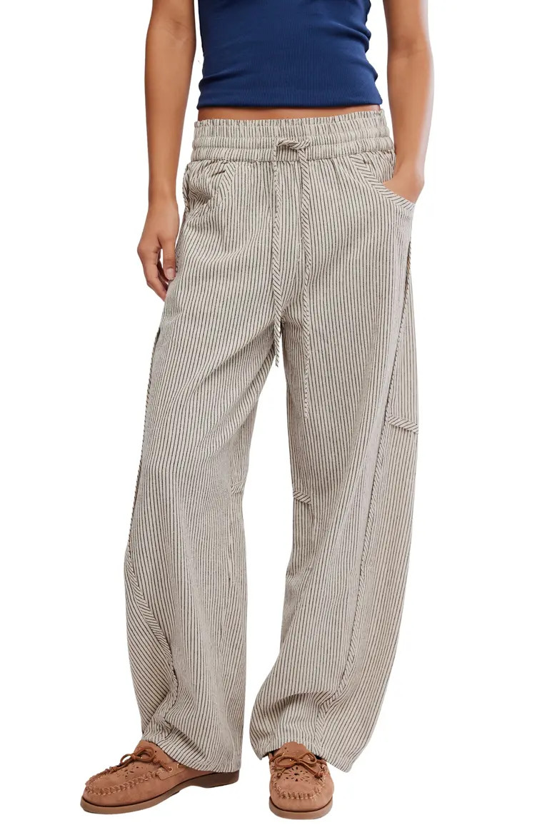 Something Good Pinstripe Cotton Drawstring Pants (Women) | Nordstrom | Nordstrom