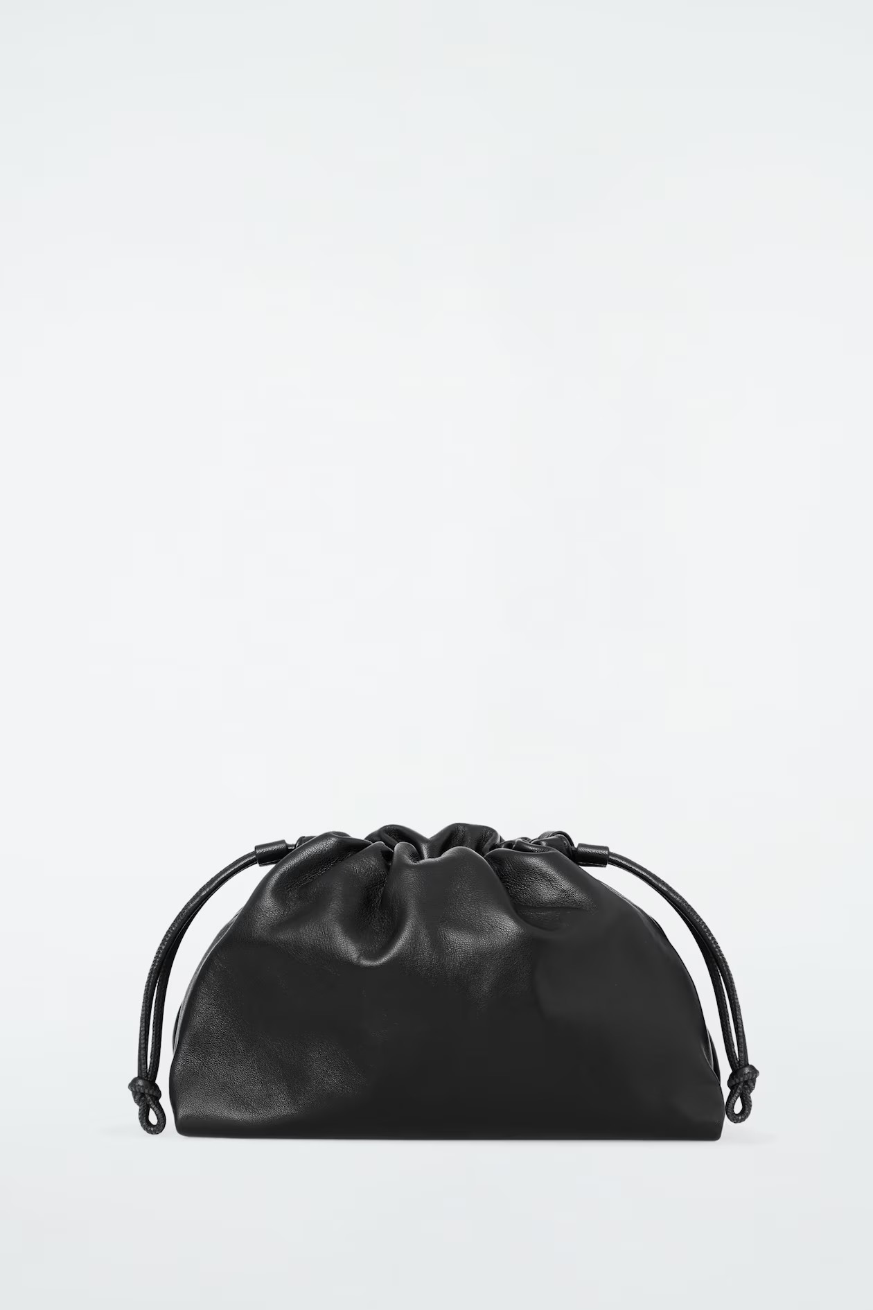 MINI CAVATELLI CLUTCH BAG - LEATHER - BLACK | COS (EU)