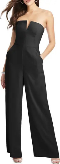 Dessy Collection Strapless Crepe Jumpsuit | Nordstrom | Nordstrom