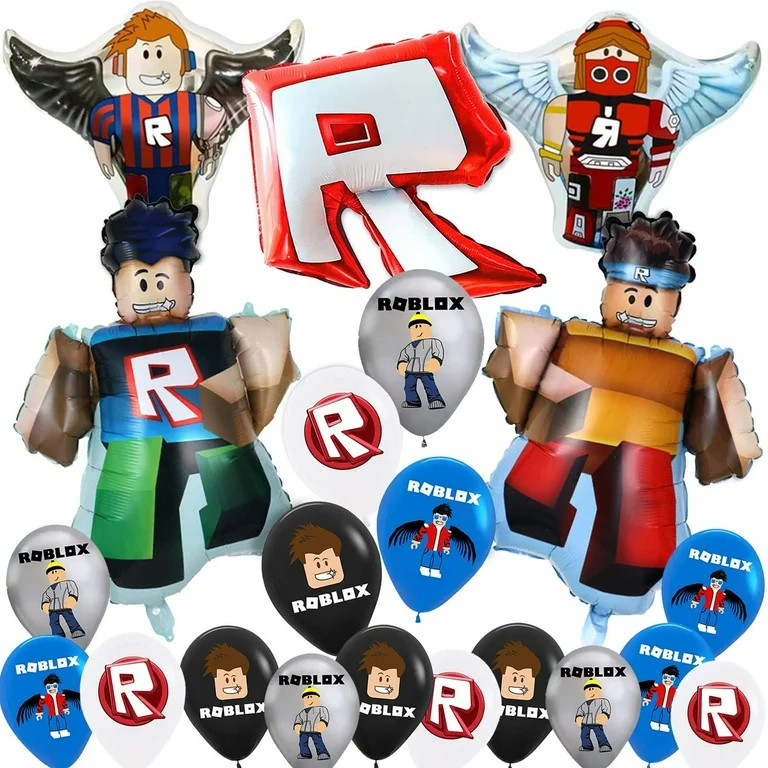 21pcs Roblox Block Foil Balloons Set, Multicolor Pixel Birthday Balloon Video Game Party Decorati... | Walmart (US)