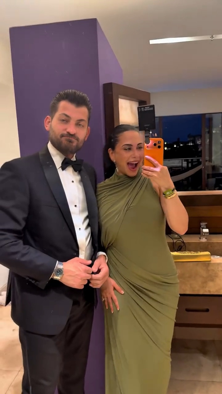 Get ready with us for a gala dinner in Mexico 🇲🇽

#grwm #ootn #husbandandwife