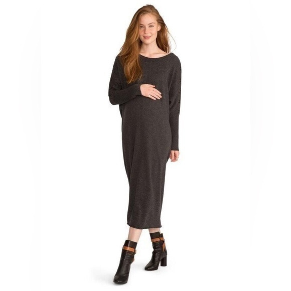 Hatch the Lou merino wool cashmere charcoal gray sweater dress | Poshmark