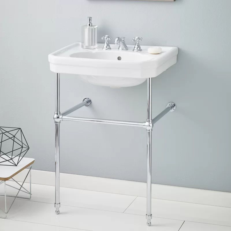 511/25-WH-8/575-CH Mayfair Metal 25" Console Bathroom Sink with Overflow | Wayfair North America