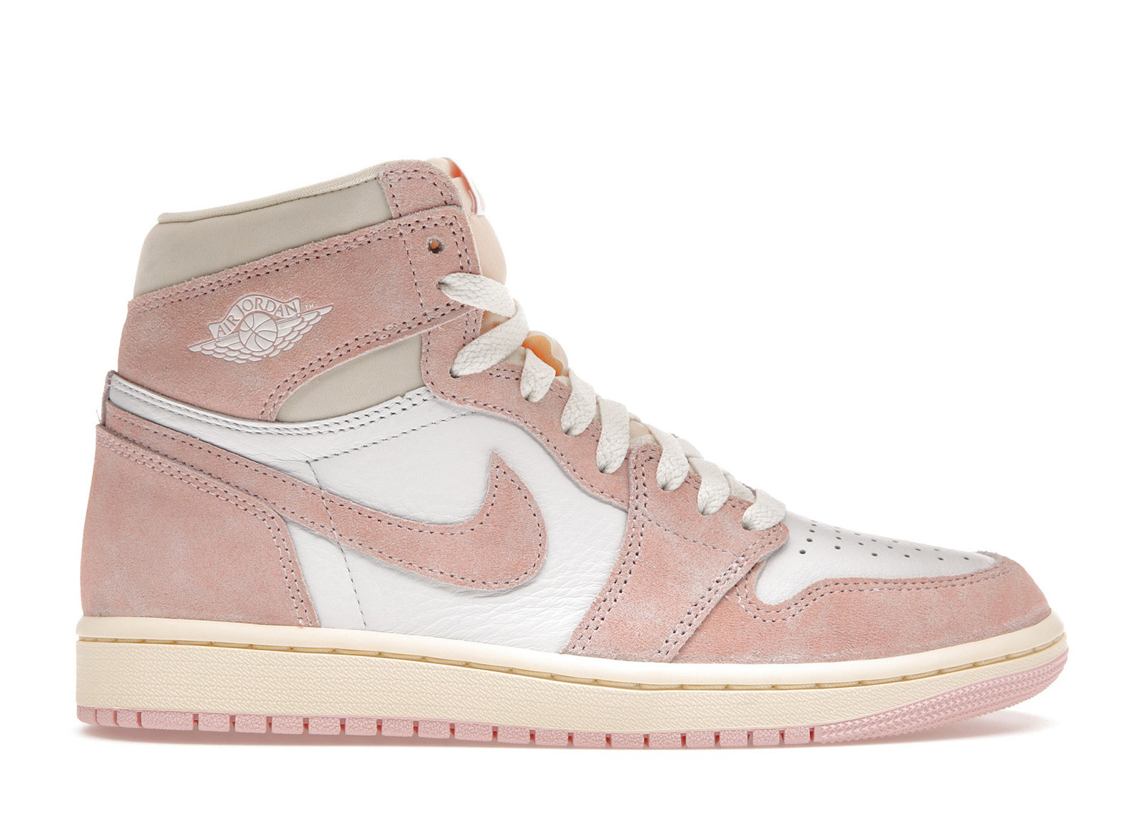 Jordan 1 Retro High OG Washed Pink (Women's) Sneakers in Atmosphere/White/Muslin | StockX