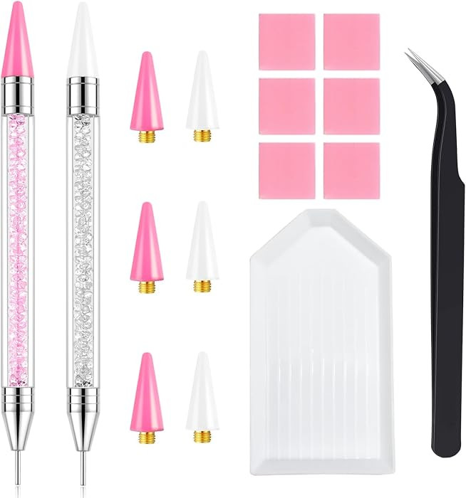Rhinestone Picker Tool, 2 Bedazzling Pen, 6 Extra Wax Tips&Tweezer | Amazon (US)