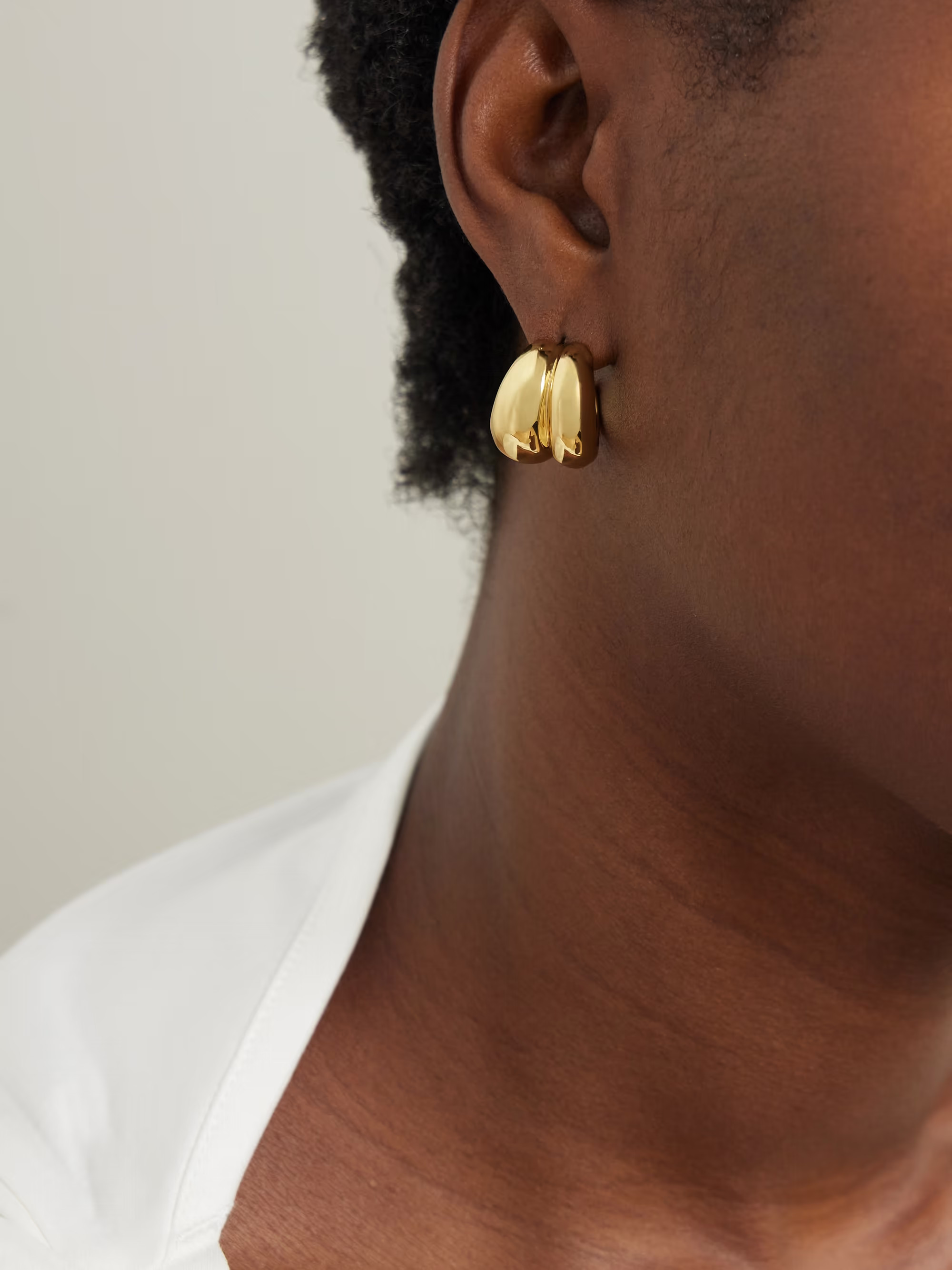 Chavez Micro Huggie gold-plated hoop earrings | NET-A-PORTER (US)