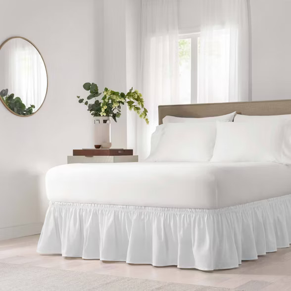Wrap Around Solid Ruffled Bed Skirt - EasyFit™ | Target