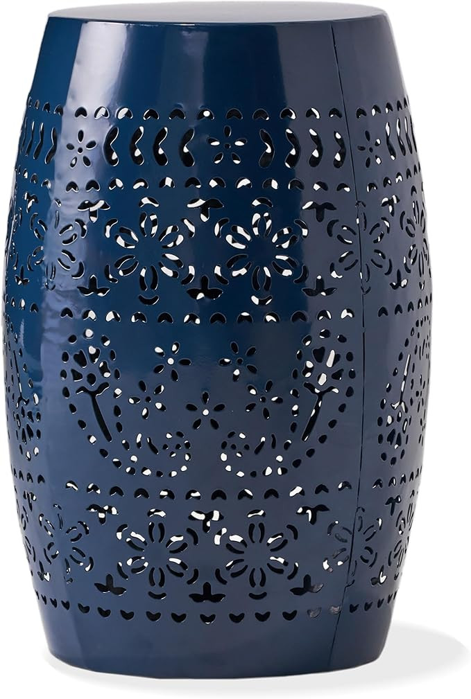 Christopher Knight Home Ruby Outdoor 12" Iron Side Table, Dark Blue | Amazon (US)